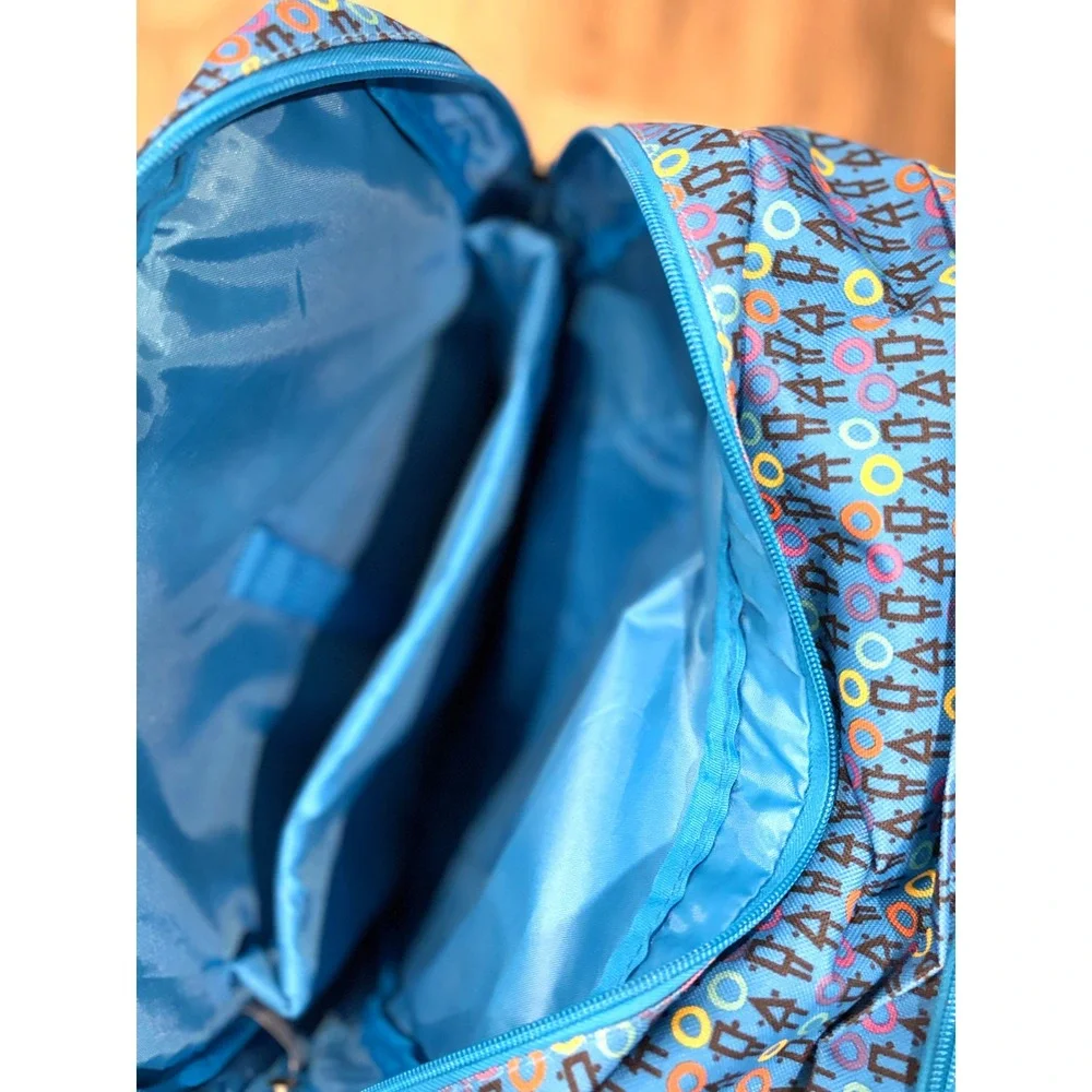 Yoobi Pharrell Williams i am OTHER Blue Geometric Laptop Backpack Y2K Streetwear